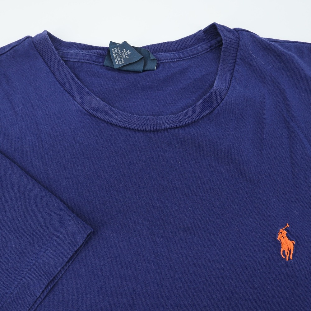 Polo Ralph‎ Lauren Men's Navy Blue Cotton Crew Neck T-Shirt Size Medium